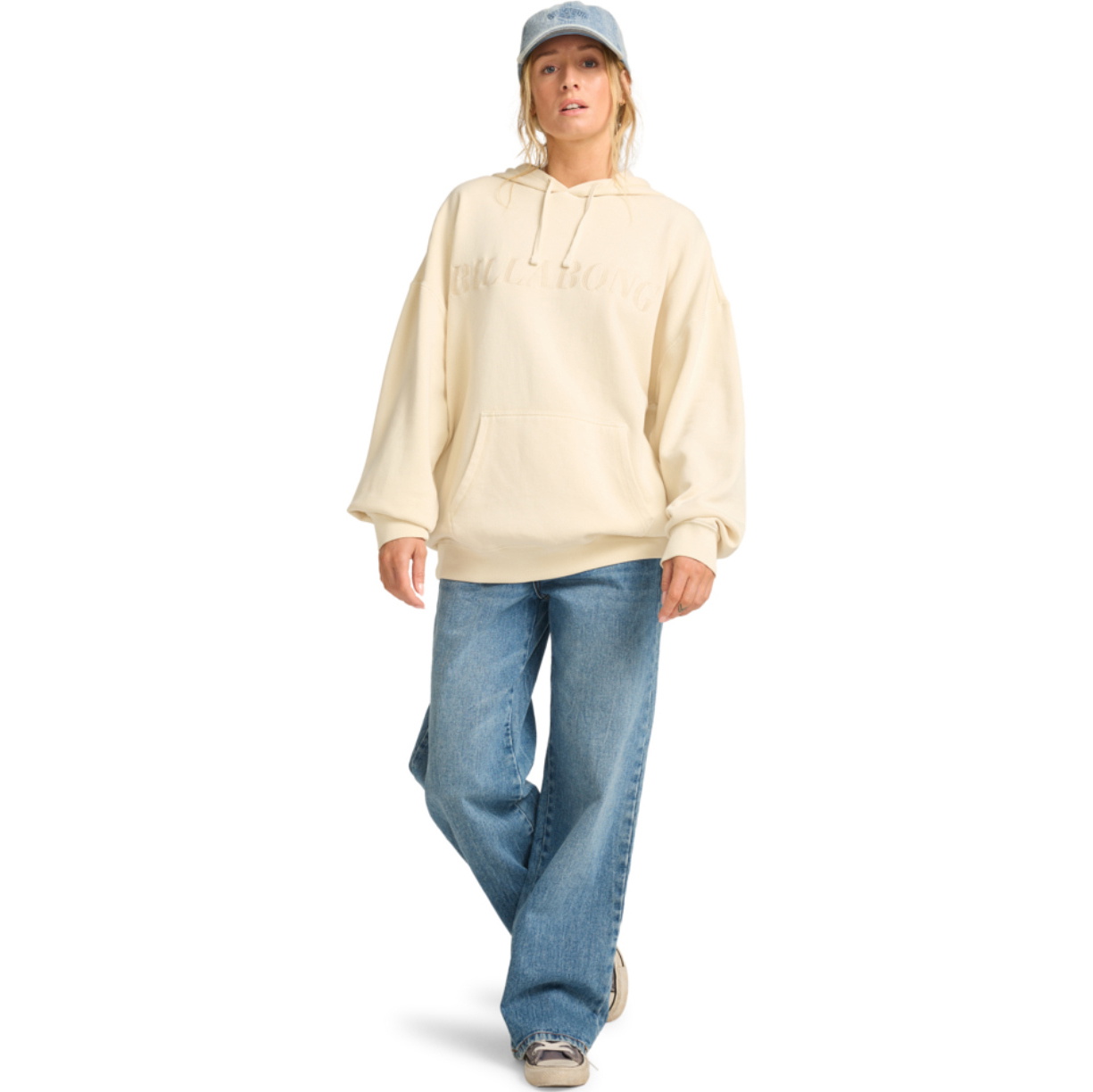 2025 Billabong Dame Hi Tide Dip Hættetrøje 24B413502 - Whitecap